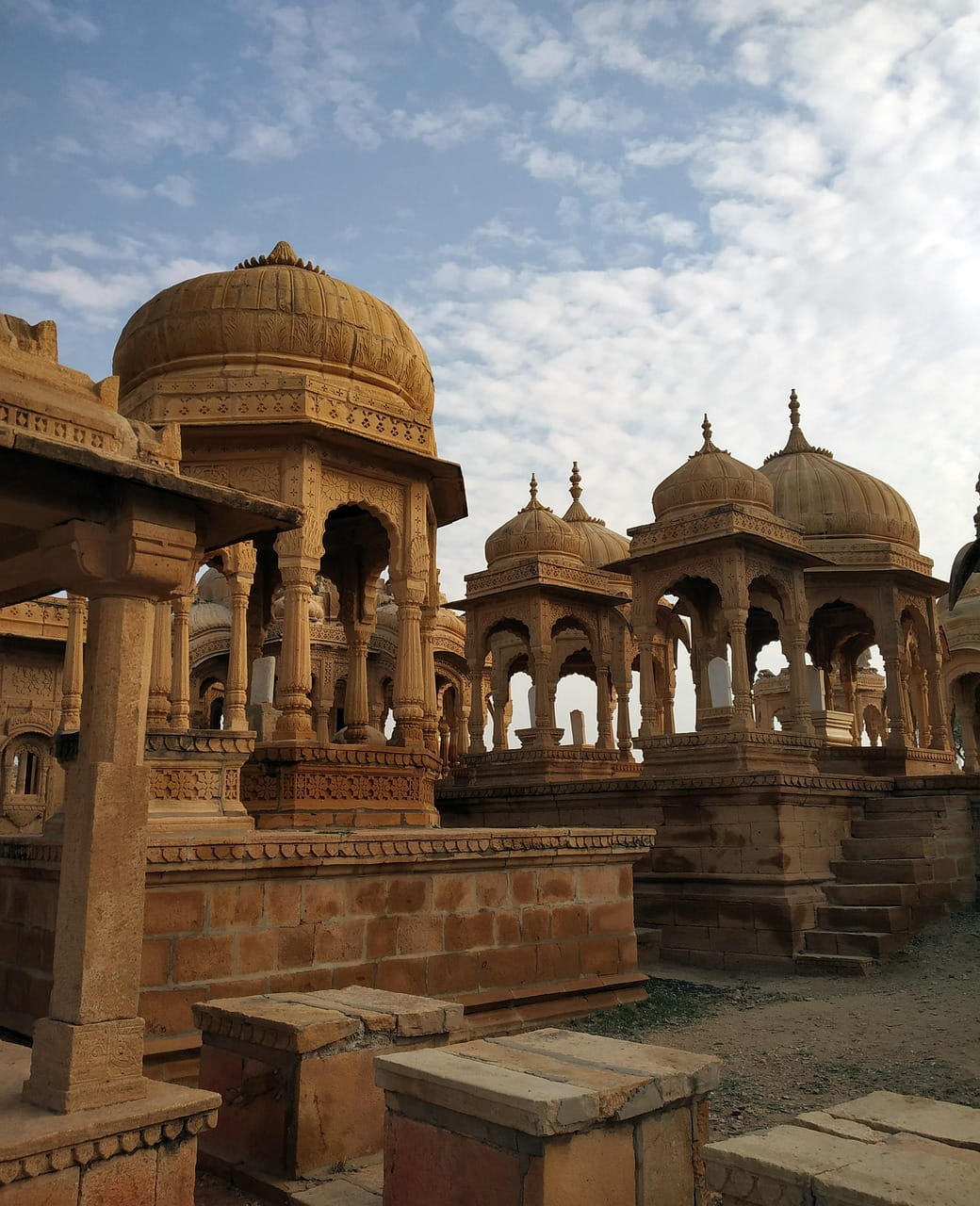 Bada Bagh in Jaisalmer, Rajasthan with Royal cenotaphs and historic sandstone architecture